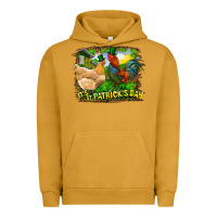 Pigment Peanut Butter It's St. Patrick's Day Rooster And Chicken Urban Hoodie - RanaPortraitStore