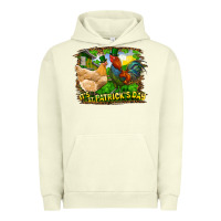 Pigment Pistachio It's St. Patrick's Day Rooster And Chicken Urban Hoodie - RanaPortraitStore