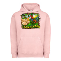 Pigment Salmon It's St. Patrick's Day Rooster And Chicken Urban Hoodie - RanaPortraitStore