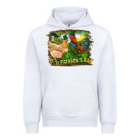 White It's St. Patrick's Day Rooster And Chicken Urban Hoodie - RanaPortraitStore