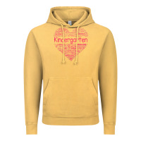 Vintage Mustard cute love heart kindergarten teacher valentines day womens Vintage Hoodie - linhVisuals
