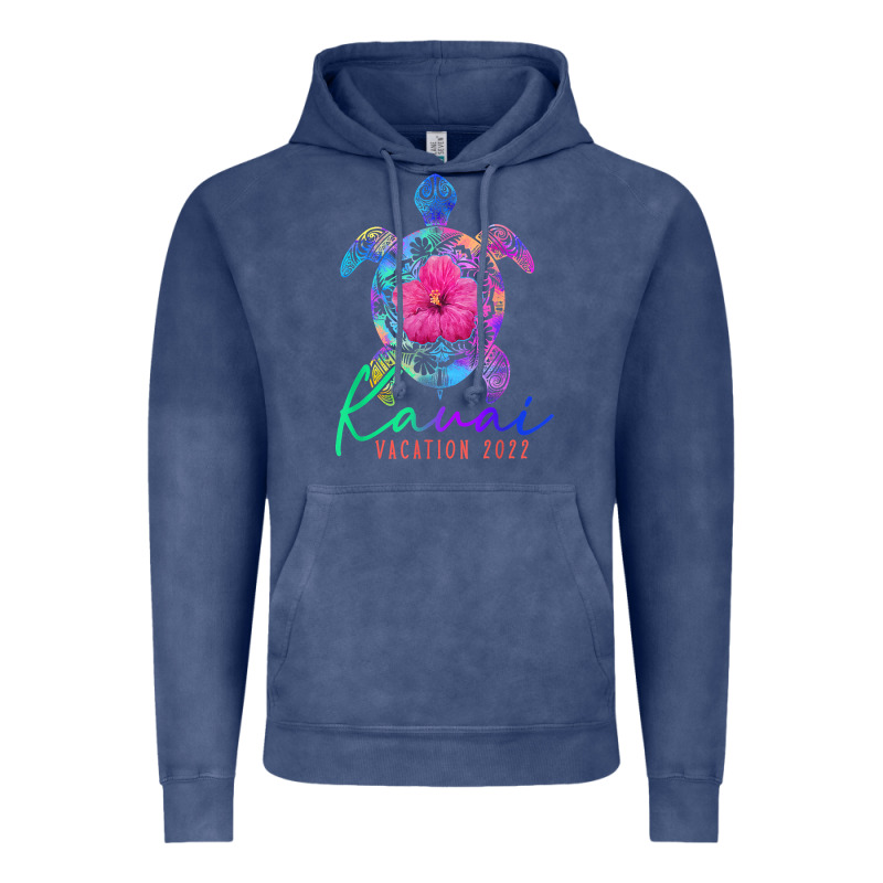 Kauai Hawaii Vacation 2022 Sea Turtle Flower Tropical T Shirt Vintage Hoodie by linhVisuals | Teevron