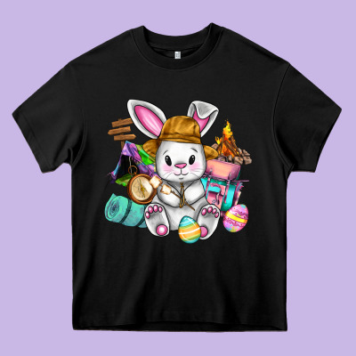 Easter Day Camper  Happy Easter Day Heavy Core Tee Designed By Cowgirlartshop
