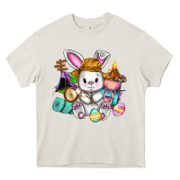 Cream Easter Day Camper  Happy Easter Day Heavy Core Tee - CowGirlArtShop
