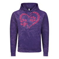 Funny Valentine Day Gift T  Shirt Paw Print Heart Dog Cat Owner Lover Vintage Hoodie | Teevron