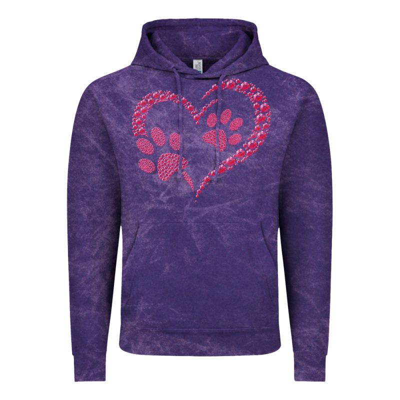 Funny Valentine Day Gift T  Shirt Paw Print Heart Dog Cat Owner Lover Vintage Hoodie by linhVisuals | Teevron