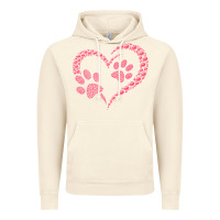 Vintage Artic funny valentine day gift t  shirt paw print heart dog cat owner lover Vintage Hoodie - linhVisuals