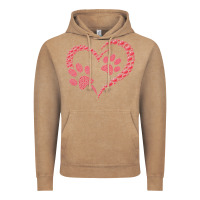Vintage Coffee funny valentine day gift t  shirt paw print heart dog cat owner lover Vintage Hoodie - linhVisuals