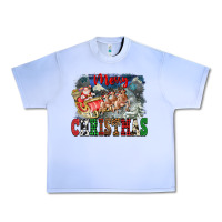 Grape Ice Merry Christmas Santa Sleigh Urban Heavy Tee - FaDigitalArtStudio