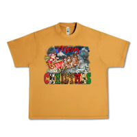 Peanut Butter Merry Christmas Santa Sleigh Urban Heavy Tee - FaDigitalArtStudio