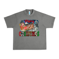 Tornado Merry Christmas Santa Sleigh Urban Heavy Tee - FaDigitalArtStudio