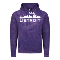 Cloud Purple I Am Detroit Vintage Hoodie - linhVisuals