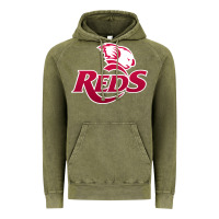Vintage Olive queensland reds rugby Vintage Hoodie - linhVisuals