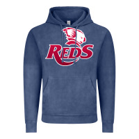Vintage Denim queensland reds rugby Vintage Hoodie - linhVisuals