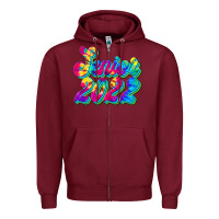 Burgundy senior 2022 Zipper Hoodie - JahusDesignShop