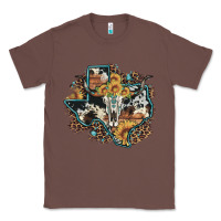 Chestnut bull skull leopard cowhide sunflower texas map Classic Tee - Artiststas