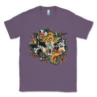 Lavender bull skull leopard cowhide sunflower texas map Classic Tee - Artiststas