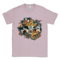Lilac bull skull leopard cowhide sunflower texas map Classic Tee - Artiststas