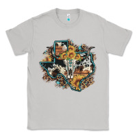 Moon Dust bull skull leopard cowhide sunflower texas map Classic Tee - Artiststas