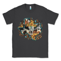 Smoke bull skull leopard cowhide sunflower texas map Classic Tee - Artiststas