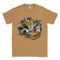 Toasted Coconut bull skull leopard cowhide sunflower texas map Classic Tee - Artiststas