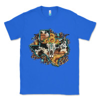 True Royal bull skull leopard cowhide sunflower texas map Classic Tee - Artiststas