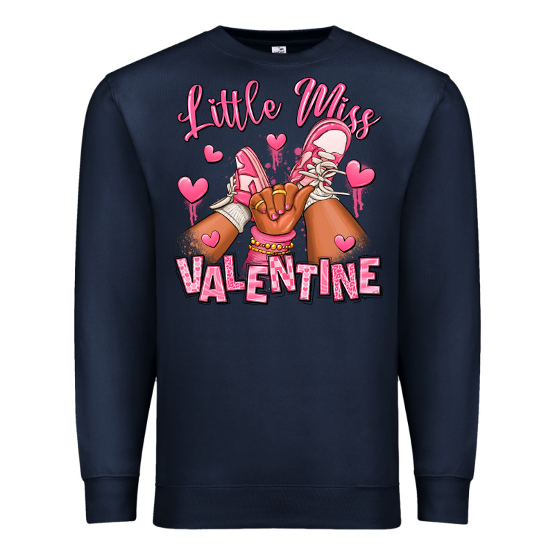 Little Miss Valentine Afro Kid Sneakers Premium Sweatshirt by RanaPortraitStore | Teevron