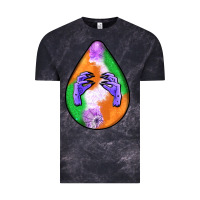 Cloud Black halloween hands teardrop Vintage Tee - BundleAndBundleShop