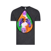 Vintage Black halloween hands teardrop Vintage Tee - BundleAndBundleShop