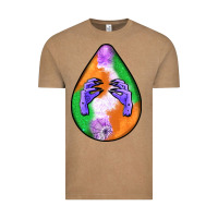 Vintage Coffee halloween hands teardrop Vintage Tee - BundleAndBundleShop