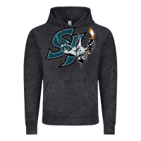 Vintage Black the barracuda san jose Vintage Hoodie - linhVisuals