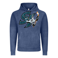 Vintage Denim the barracuda san jose Vintage Hoodie - linhVisuals