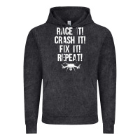 Vintage Black funny drone racing design men women drone pilot rc racers Vintage Hoodie - linhVisuals