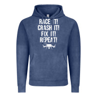 Vintage Denim funny drone racing design men women drone pilot rc racers Vintage Hoodie - linhVisuals