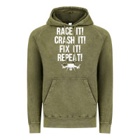Vintage Olive funny drone racing design men women drone pilot rc racers Vintage Hoodie - linhVisuals