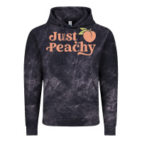 Cloud Black just peachy retro 70s georgia peaches summer fruit Vintage Hoodie - linhVisuals