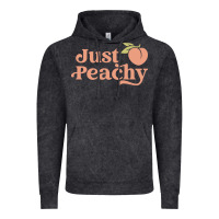 Vintage Black just peachy retro 70s georgia peaches summer fruit Vintage Hoodie - linhVisuals
