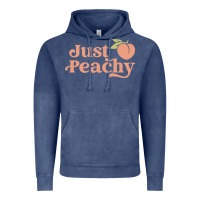 Vintage Denim just peachy retro 70s georgia peaches summer fruit Vintage Hoodie - linhVisuals
