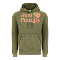 Vintage Olive just peachy retro 70s georgia peaches summer fruit Vintage Hoodie - linhVisuals