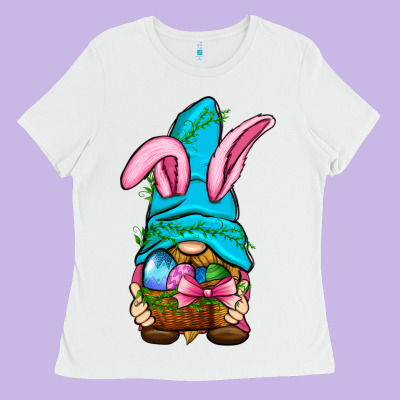 Easter Wicker Basket Gnome Ladies Tee Designed By Bundleandbundleshop