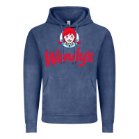 Vintage Denim wendys restaurant Vintage Hoodie - linhVisuals