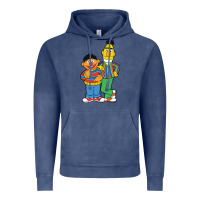 Vintage Denim bert and ernie Vintage Hoodie - linhVisuals
