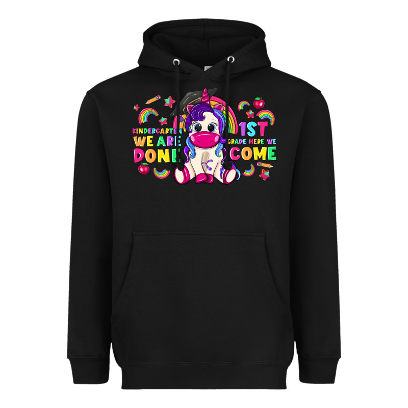 Kindergarten We Are Done 1st Here We Come With Uni Heavyweight Hoodie by RanaPortraitStore | Teevron