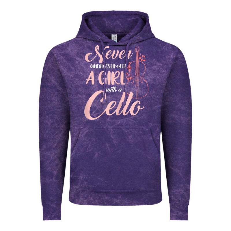 Never Underestimate A Girl With A Cello Vintage Hoodie by linhVisuals | Teevron