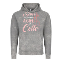 Cloud Rock never underestimate a girl with a cello Vintage Hoodie - linhVisuals