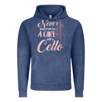 Vintage Denim never underestimate a girl with a cello Vintage Hoodie - linhVisuals