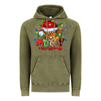 Vintage Olive Mooey Christmas Vintage Hoodie - CowhideDigitalArt