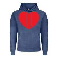 Vintage Denim big heart Vintage Hoodie - linhVisuals