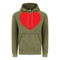 Vintage Olive big heart Vintage Hoodie - linhVisuals