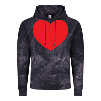Cloud Black big heart Vintage Hoodie - linhVisuals
